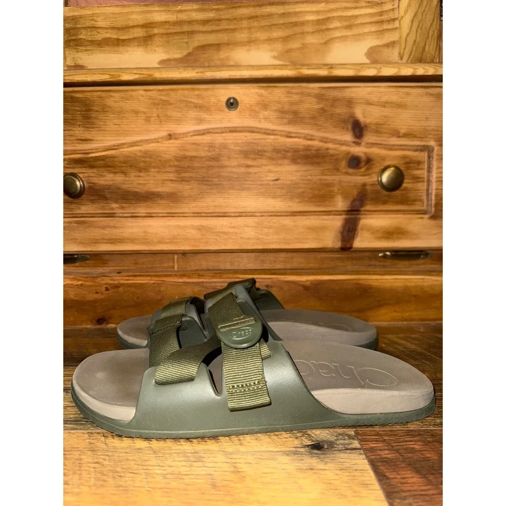 Chaco Mens Chillos Slide Sandal Moss Green JCH107321 Size 9